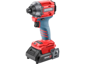 EXTOL PREMIUM utahovák rázový 1/4" aku SHARE20V, BRUSHLESS, 2Ah