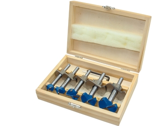 EXTOL CRAFT frézy-sukovníky, do dřeva s hloubk. dorazem, sada 5ks,, ⌀15-20-25-30-35mm, s SK plátky