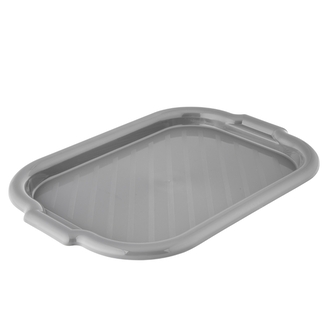 TACA PROSTOKĄTNA 39X27X2,5CM SZARA