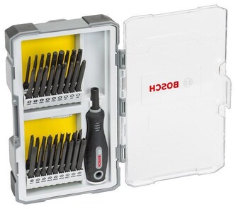 Bosch sada 37 kusů šroubovacích nástavců s rukojetí PH, PZ, SL, TH, TQ, H, TW, SP, R a držákem