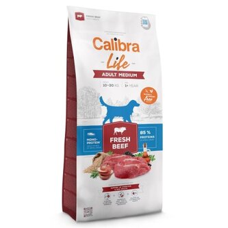 Calibra Dog Life Adult Medium Fresh Beef 12 kg