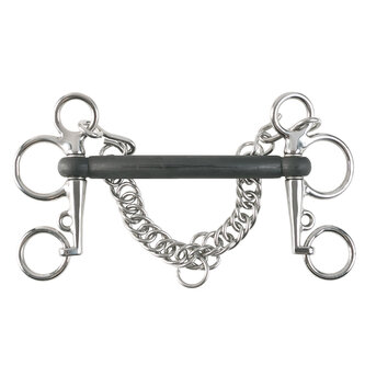 Horze Pelham nelomený gumový Černá 11,5