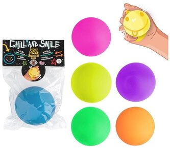 Piłka antystresowa do ściskania z ukrytymi twarzami CHILL & SMILE, Trendhaus