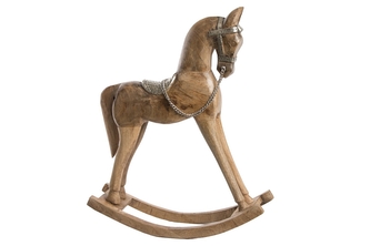 Dřevěný houpací kůň 53x40 cm