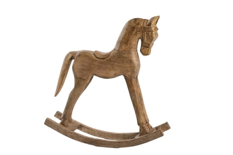 Dřevěný houpací kůň 42x38 cm