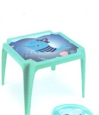 Stolek dětský FANTASY modrý/limetka