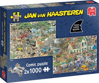 JUMBO Puzzle JvH Safari a Bouře 2x1000 dílků