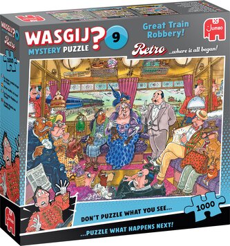 JUMBO Puzzle WASGIJ Mystery 9: Velká vlaková loupež 1000 dílků