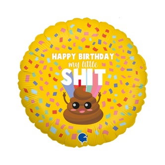 Foliový balonek Happy Birthday My Little Shit, 45 cm