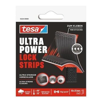Upevňovací páska na suchý zip "Ultra Power Lock", oboustranná, 25 x 50 mm, 2 ks, TESA 55234-00000-00