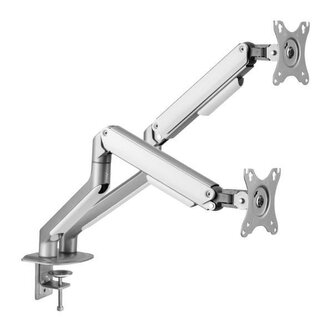 White Shark NEFERITES II, držák pro 2 monitory, stříbrná (GMS-3208)