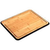 Prkénko na krájení s černým okrajem, 40 x 30 x 1,6 cm, bambus KESPER 58290