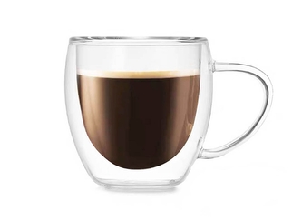 Hrnek sklo 250ml dvoustěnný ucho  TRG-36