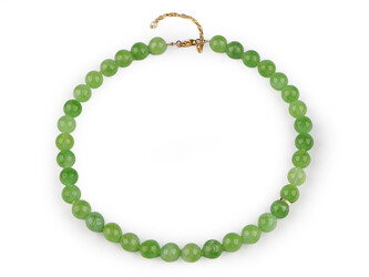 Náhrdelník z minerálů se zapínáním z nerezové oceli - 1 ks - 1 prehnit