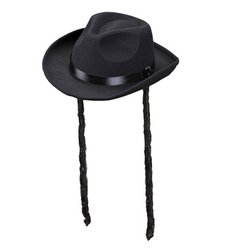 Widmann Černý klobouk rabín s pejzy