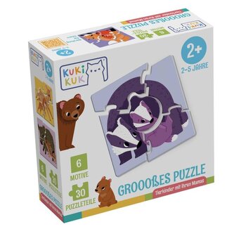 Kukikuk Grooosses Puzzle Tierkinder mit ihren Mamas