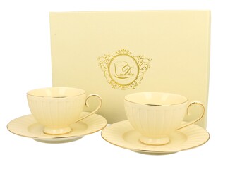 ECRU 2 filiżanki ze spodkami NINA