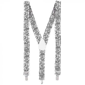 Boland Kšandy (šle) flitrové stříbrné pružné