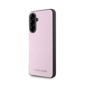 Karl Lagerfeld PU Saffiano Metal Logo Zadní Kryt pro Samsung Galaxy A56 Pink