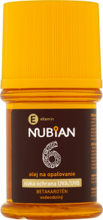 Nubian OF 6 s betakarotenem olej na opalovaní, 60 ml