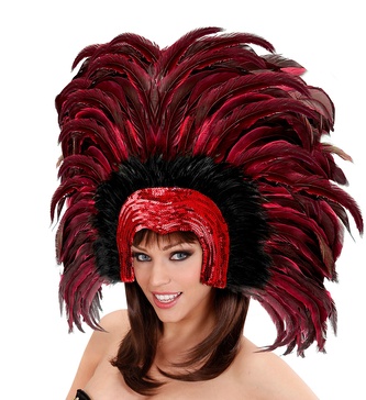 Widmann Brazilská čelenka z peří Rio červená