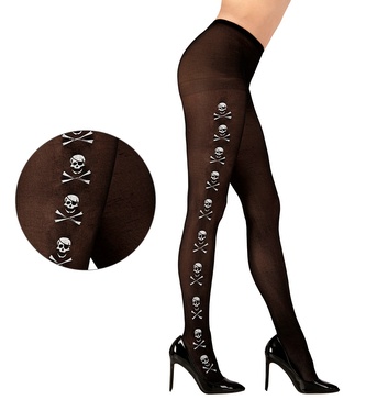 Widmann Pirátské punčocháče s lebkami