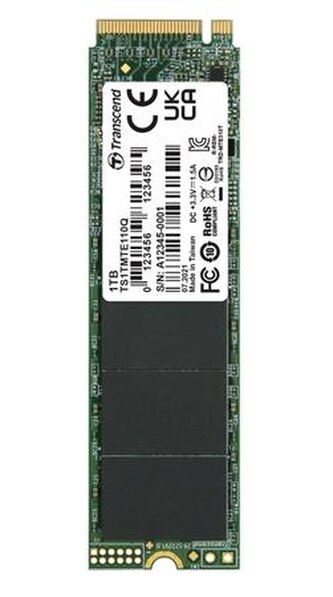 Transcend MTE110Q 1TB SSD disk M.2 2280, PCIe Gen3 x4 NVMe 1.3 (3D QLC), 2000MB/s R, 1500MB/s W