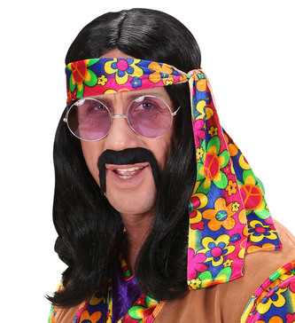 Widmann Paruka hippie černá dlouhá pánská