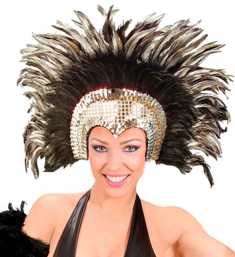Widmann Péřová čelenka Kabaret stříbrná