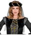 Widmann Černá středověká čelenka se závojem