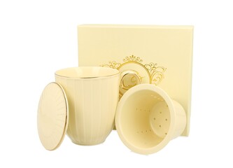 ECRU Kubek z zaparzaczem NINA