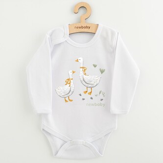 Dětské body s potiskem New Baby Husičky - velikost 68 (4-6m)