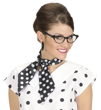 Widmann Šátek s puntíky černobílý