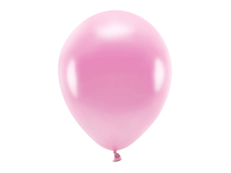 PARTYDECO Sada 10 růžových metalických balónků 30 cm