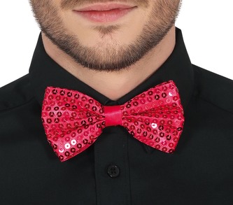 Fiestas Guirca Motýlek červený flitrový 12 cm