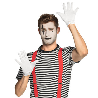 Boland Rukavičky bílé krátké s knoflíčkem XL