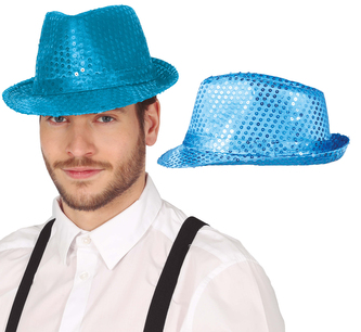 Fiestas Guirca Klobouk modrý s flitry