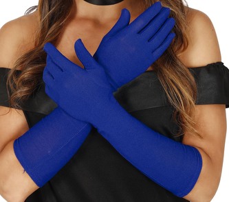 Fiestas Guirca Rukavičky modré dlouhé