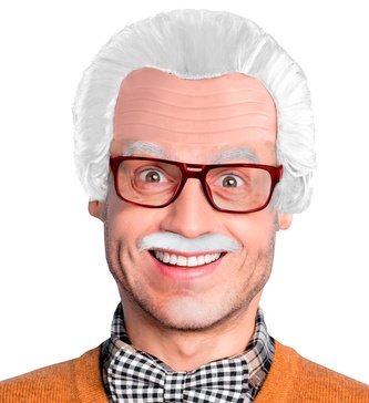 Widmann Sada pleš děda s knírem a brýlemi