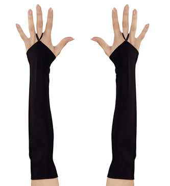 Widmann Rukavičky černé s poutkem na prst saténové