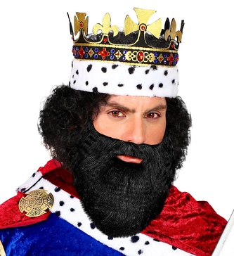 Widmann Černé kudrnaté vousy s knírem