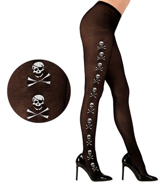 Widmann Pirátské punčocháče s lebkami XL