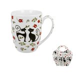 Kubek 350 ml w koszyczku KOTY ETNO (sprzedaż w zestawach po 6 szt.)