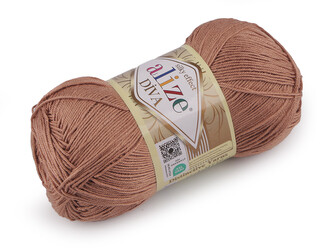 Pletací příze Alize Diva 100 g - 1 ks - 17 (261) hnědá světlá