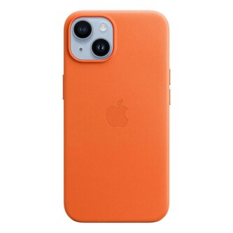 MPP83ZM/A Apple Kožený Kryt vč. MagSafe pro iPhone 14 Orange (Pošk. Balení)