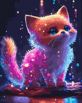 Malowanie po numerach czarne płótno -Galaktyczny..