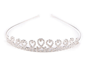 Štrasová čelenka / korunka do vlasů - 1 ks - 2 crystal