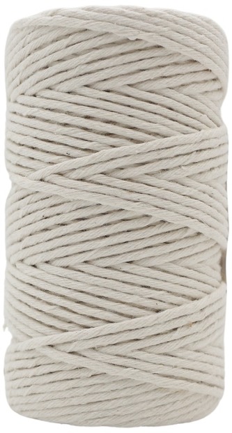 Sznurek dekoracyjny bawełniany 50mb biały, Tres