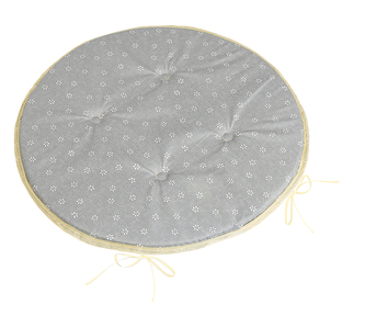 Sedák Adéla kulatý hladký - Šedá,Bílá - průměr 40 cm