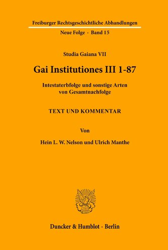 Gai Institutiones III 1 - 87.